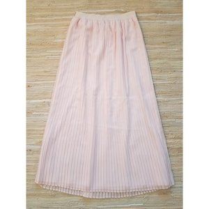 LC Lauren Conrad Blush Pink Pleated Maxi Skirt in Size S